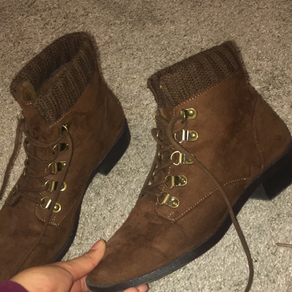 Brown booties
